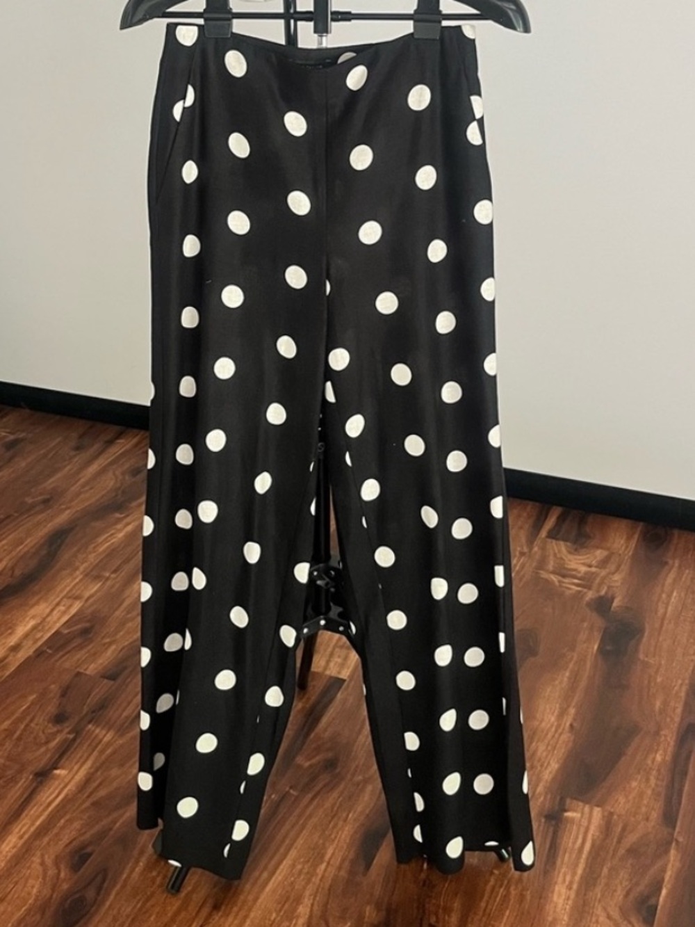 Ann Taylor Wide-Leg Pants - Black with White Dots